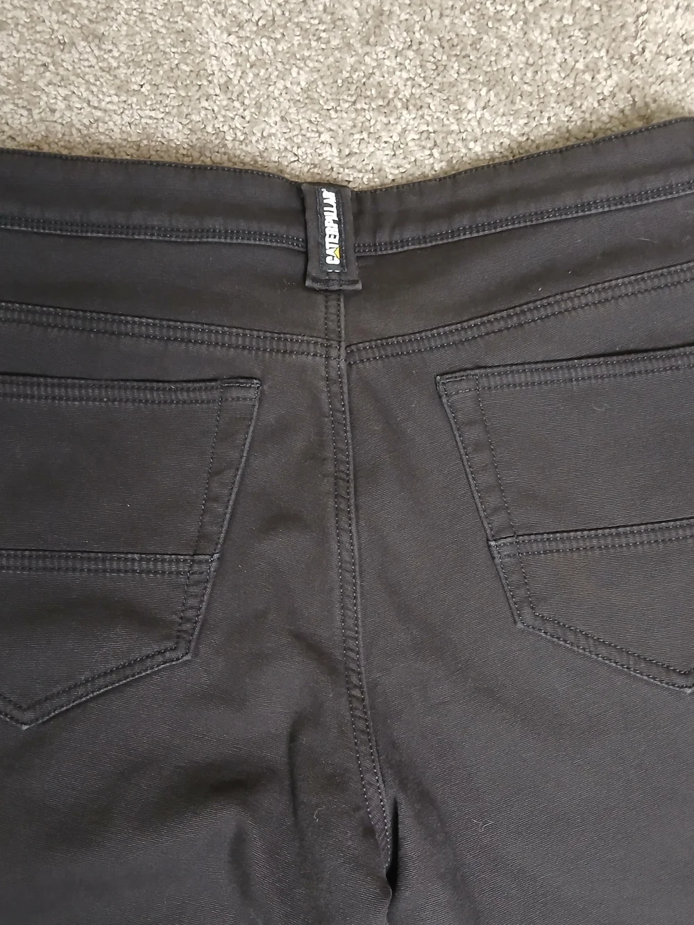 Caterpillar Men's Black Work Pants Fleece Lined Canvas Black Insulated - 32x32